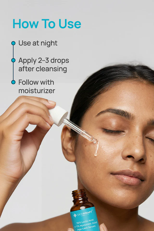 10% Lactic Acid + 1% Hyaluronic Acid Age-Lock Serum - Image 6